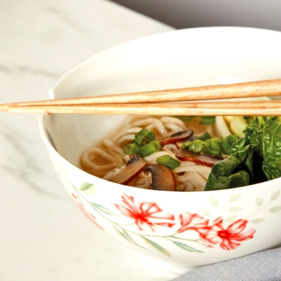 🪭Lenox Porcelain Ramen🍜 Bowl w/Chopsticks - Picture 3 of 14